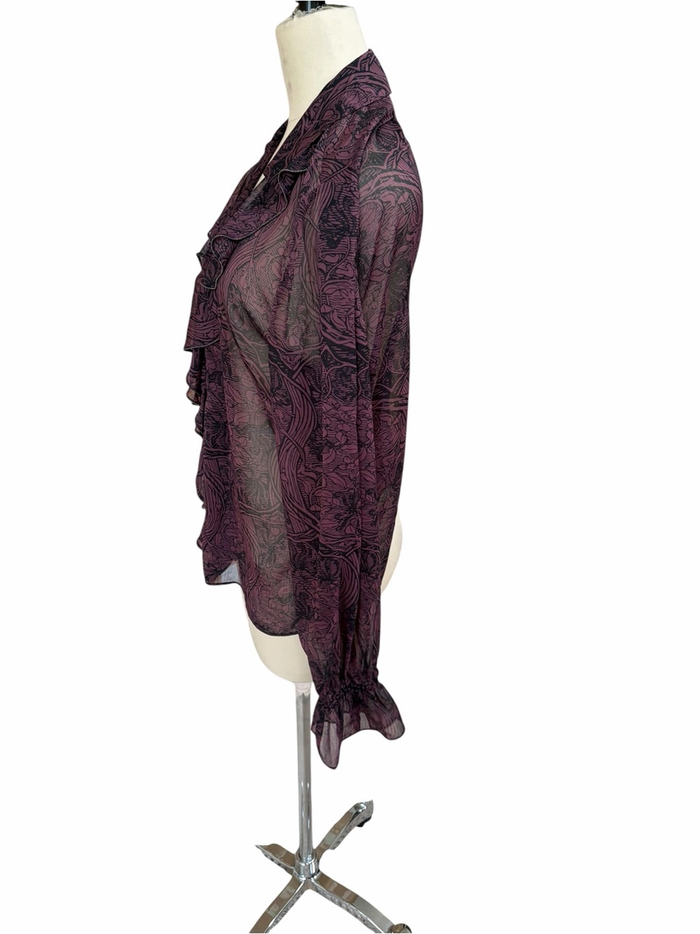 Ted Baker Coryiah Ruffle blouse size large - Picture 4 of 7